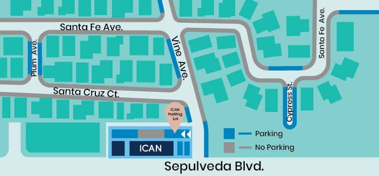 Parking at ICAN Torrance location