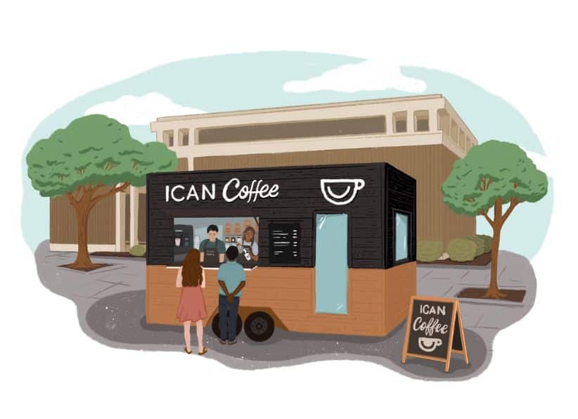 ICAN Coffee Trailer at Torrance Library (illustration)