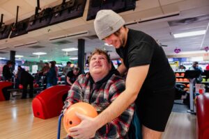 bowling at ICAN winter camp