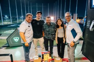 Some of the many participants at ICAN Fundraiser at TopGolf